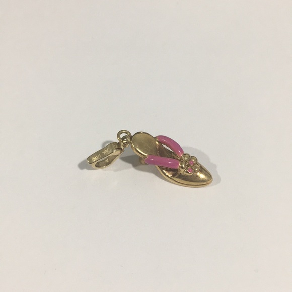 14k Yellow Gold High Heel 👠 Shoe Charm w/Enamel - Picture 2 of 7